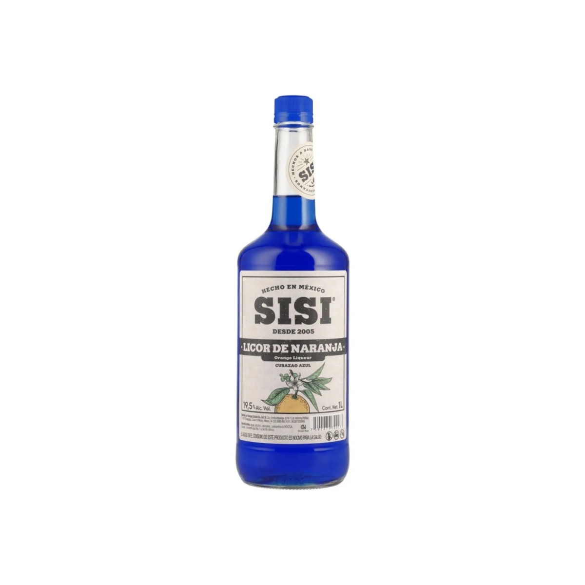 Licor Sisi de Naranja Curacao Azul 1L