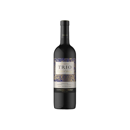 Vino Tinto Trio Merlot Carmenere Malbec Rva 750 ml