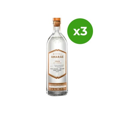x3 Mezcal Amarás Joven Espadín 750 ml